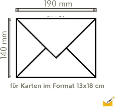 25 Standaard Witte Enveloppen 14x19 cm - 80 g/m² - Geschikt voor Kaarten 13x18 cm