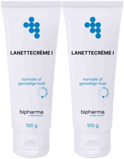 Bipharma Lanettecreme I Tube Los - 2 x 100 gr - Voordeelverpakking