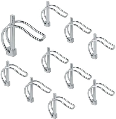 Set van 10 D-vormige Vouw Cotter Pins 6 x 45 mm van Versterkt Staal voor Tuin en Boerderij Veiligheidsoplossingen