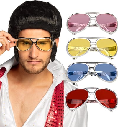 Boland - Partybril Rock 'n Roll Reno - Volwassenen - 50's - Rock & Roll - 50's - Rock & Roll