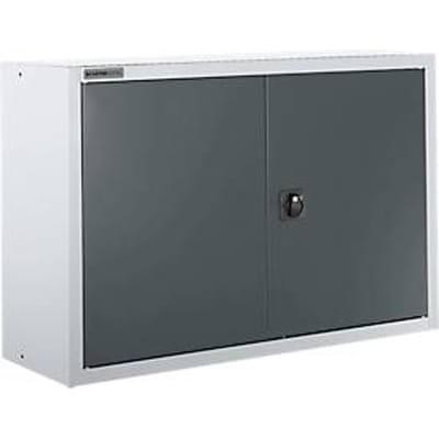 Schäfer Shop Select Bovenkast MS 8412i, B 1200 x D 400 x H 800 mm, 1 legbord, staal, alugrijs wit RAL 9006/antracietgrijs RAL 7016