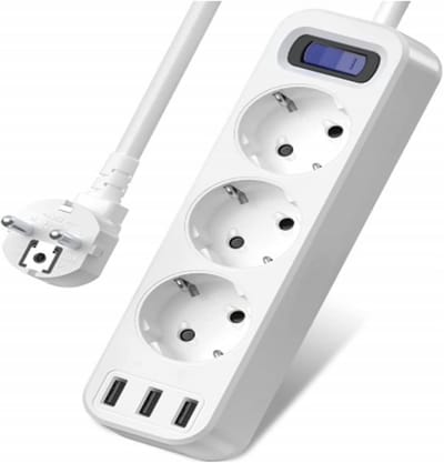 Dubbele stekker 2 stuks - 3-in-1 stekkeradapter, meervoudig stopcontact zonder kabel, draagbaar