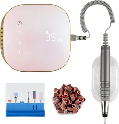 Elektrische Nagelboor - Nagelfrees - Nagels Vijlen - 35000 RPM Borstelloos - HD Display - Licht Roze