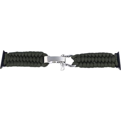 Gevlochten Band Handgeweven Verstelbaar Stijlvolle Look Horlogeband Polsband voor IOS Watch 9 8 7 6 5 4 3 2 groen