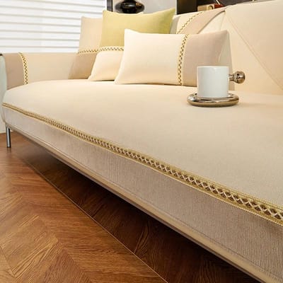 Vier Seizoenen Universele Crème Stijl Nieuw Modern Licht Luxe Antislip Bankleuning Hoes Handdoek Chenille Bankkussen 30x50cm pillowcase