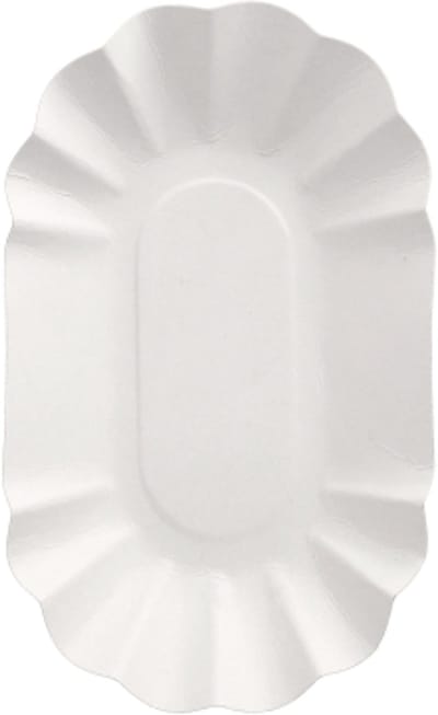250 Schalen, karton pure ovaal 9 cm x 16 cm x 3 cm wit