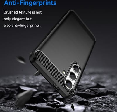 Techsuit Carbon Silicone Back Cover hoesje voor Samsung Galaxy S24 - Zwart