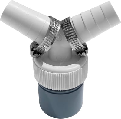 Afvoer Adapter - Y-Stuk Slang - Dubbele Aansluiting - Lekvrije Bevestiging - DN 40 - Wit