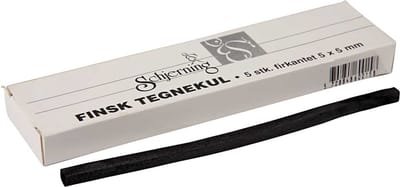 Schjerning Houtskool Sticks 5x5 Mm L= 15 Cm 5 Stuks