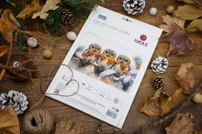 Borduurpakket Luca-S - Owls in The Silence of Winter - Uilen in de stilte van de Winter - BU5077