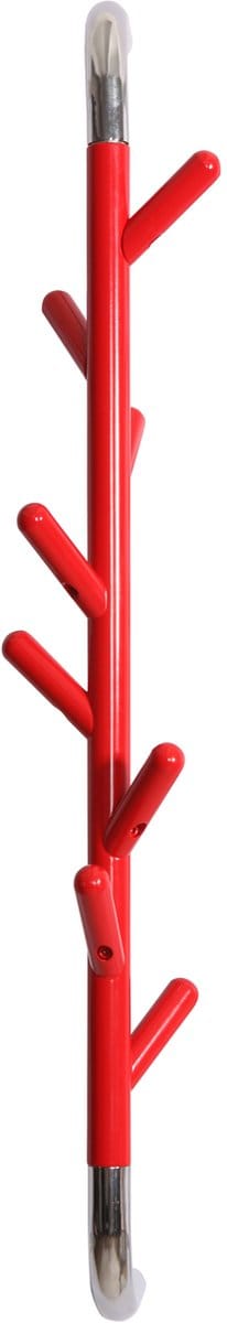 V-Part - Wandkapstok Liniair - Steel - rood, verchroomd - Kapstok