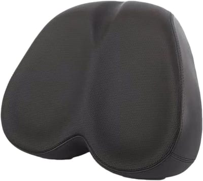 Fietszadelkussen - Gelfietszadel - Comfortabel fietsen - Schokabsorberend silicone - Extra breed - Zwart