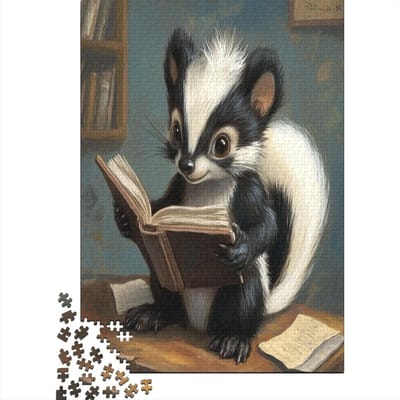 Een kleine schattige wasbeerpuzzel met 1000 stukjes, puzzel voor volwassenen, puzzel landschappen, hoogwaardige drukpuzzel, 1000 stuks, 75 x 50 cm