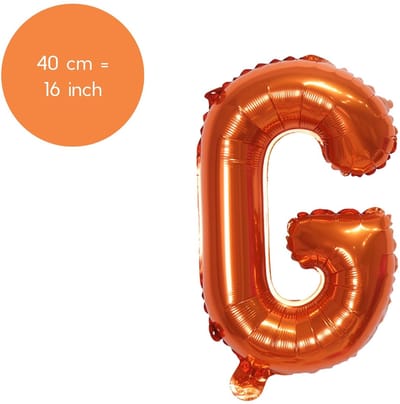Fienosa Folieballon Letter G Oranje 40 cm – Letterballon voor EK, WK & Feestdecoratie