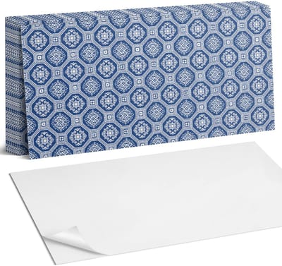 Coloray Plaktegels - Achthoekig patroon Zelfklevende Wandtegels - 40 cm x 20 cm - Marine Plaktegels - 10 stuks - Rechthoek PVC Tegels - Plaktegels Badkamer - Vloertegels Zelfklevend - Vinyl Tegels Zelfklevend - Portugese Tegels