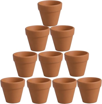 Mini Terracotta Pot voor Cactussen en Succulenten - Keramische Plantenpotten voor Kinderen (4.5x4cm)