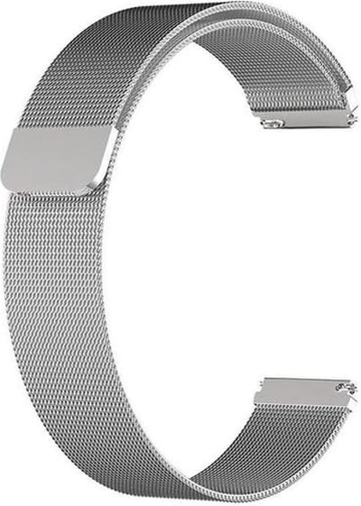 KELERINO. Milanees bandje geschikt voor Fitbit Versa (Lite) - Zilver