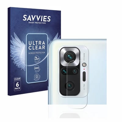 Savvies - Screenprotector voor Xiaomi Redmi Note 10S (ALLEEN Camera Lens) - Folie Beschermfolie transparant 6 Stuks