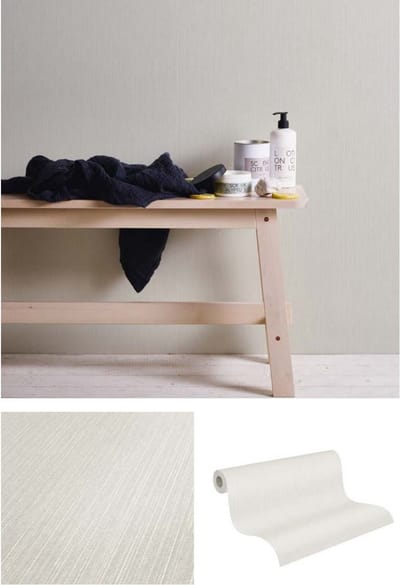 LIJNEN DESIGN BEHANG | Glans en glinster - wit - "Architects Paper" A.S. Création Villa