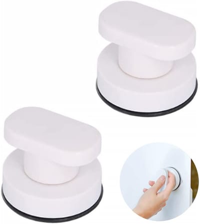 Dailygoods- Deurgreep Antislip - Deurknop - Handgreep - Zuignap - Verstelbaar - 2 Stuks - 60 x 60 x 50 mm - Zuignok