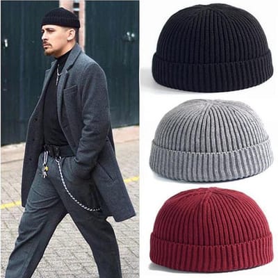 Beanie Muts Grijs Fisherman® Muts, uniseks Vissers Beanie Retro Navy Style Beanie-Fisherman hoed-Hat - Black Friday