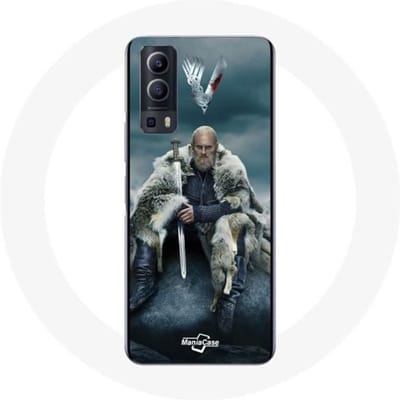 Coque pour Vivo Y72 - MANIACASE - Vikings Saison 6 - Ragnar Lothbrok - Gris - Rigide gris