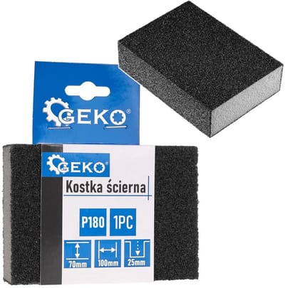 GEKO Schuurblok foam - siliconen carbide - korrel 180 - 70x100x25 mm