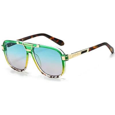 Nieuwe Modieuze Grote Montuur Dames Zonnebril Kleurverloop UV400 Metaal Decoratieve Stijlen Trendy Accessoires