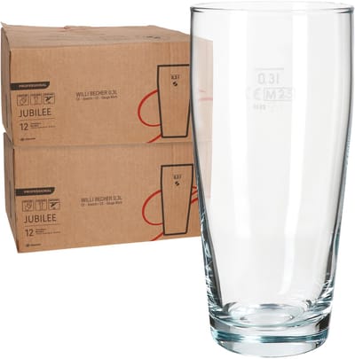 24-delige set bierglazen WILLIBECHER 0,3L geijkt van glas – 42097