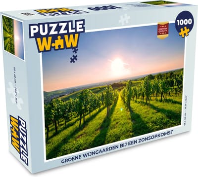 Puzzel Groene wijngaarden bij een zonsopkomst - Legpuzzel - Puzzel 1000 stukjes volwassenen