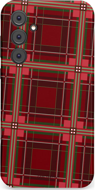 Casetastic Hoesje Geschikt voor Samsung A35 - Stijlvolle Beschermende Duo-layer Case - Schots Ruit Rood - Tartan Royal Stewart Plaid