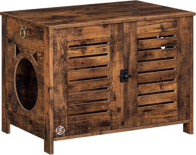 Equivera Kattenbak Ombouw - Kattenbak Kast - Kattenmeubel - Kattenkast - Kattenhuis - Kattenbak Container - Kattenbakkast - Kattenhuis Kattenbak - Kast Voor Kattenbak