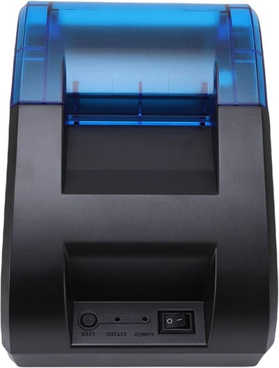 Draadloze Bluetooth Thermische Bonprinter, 58mm Mini Pocket Printer voor Kassasystemen, Ideaal voor Supermarkten en Winkels