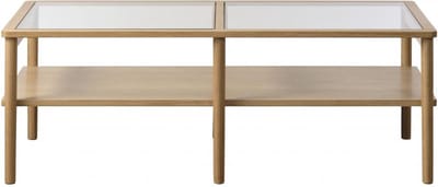 Nordic Home - Alrik glazen salontafel - 60 x 120 cm - naturel