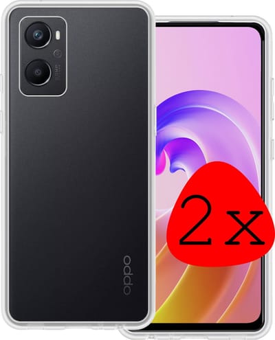 Hoesje 2 Stuks - Geschikt voor OPPO A76 - Sterk & Shockproof - Case Siliconen - Back Cover - Telefoon Hoes - Transparant