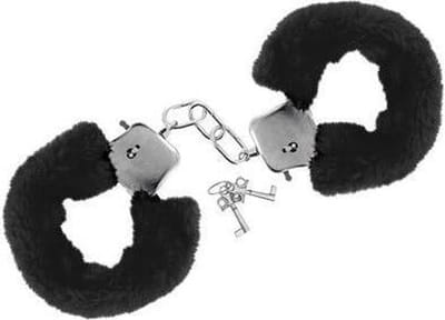 Sweet Caress - Handboeien met bont - zwart