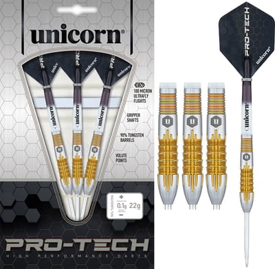 Unicorn Pro-Tech 1 90% 22 gram Steeltip Dartpijlen