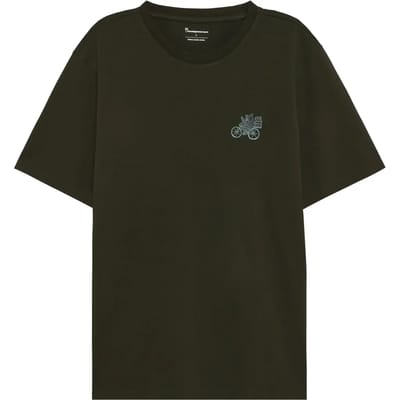 Geborduurde biologische katoen T-shirt KnowledgeCotton Apparel