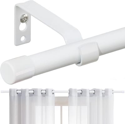 Gordijnroede Set - Raamstang - Venster Decoratie - Verstelbaar & Stevig - 71-112 cm - Mat Wit