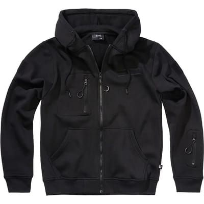 Brandit Tactical Sweat Jacket Heren Vest met capuchon - zwart - M