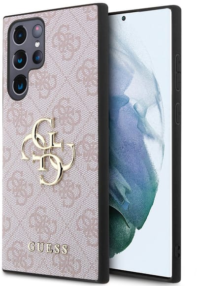 Guess 4G Metal Logo Back Case - Geschikt voor Samsung Galaxy S24 Ultra (S928) - Roze