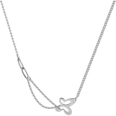 Halsketting met holle vlinder voor dames, lichte luxe, niche design, premium trui ketting accessoires, titanium stalen halsketting hanger dames