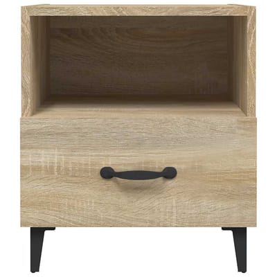 vidaXL - Nachtkastje - bewerkt - hout - sonoma - eikenkleurig
