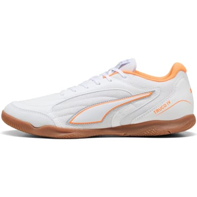 Puma Heren Truco IV Voetbalschoen 108845 01 White-Orange Glow-Vibrant Silver