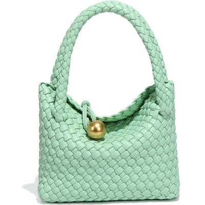 Zomer Macaron Handige Schouder Dames Tas, Handgeweven Tas, High-end Onderarm Tas, Modieuze Crossbody Tas white