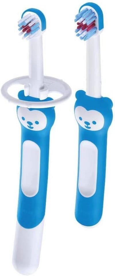 Leerzaam Tandenpoetsen Set voor Kinderen vanaf 5 Maanden – 2 Tandenborstels Inclusief Training Borstel en Baby's Brush