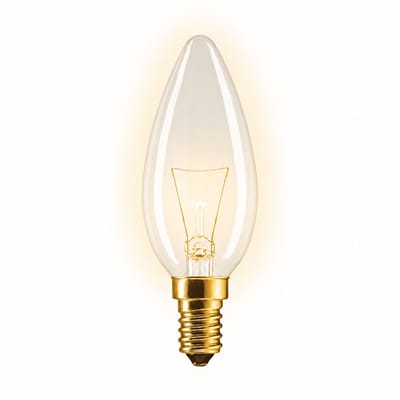 1x Kaarslamp Gloeilamp E14 - 25W - Warm Wit Licht (2700K) - 150 lm - 1 jaar - Dimbaar