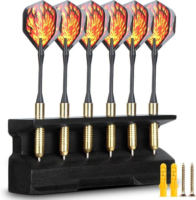 Houten 2-in-1 Dart Houder en Wandhouder - Decoratieve Presentatierek voor Darts
