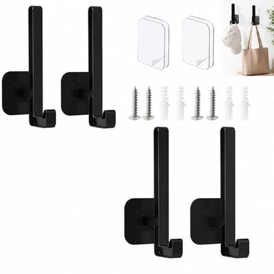 hoedenrek,Petten Rek voor Baseball Caps- Muur Gemonteerde Zelfklevende Pettenhanger - Cap Organizer & Opslag voor Slaapkamer, Walk-in Kast of Kamer - Mat Zwarte Afwerking
