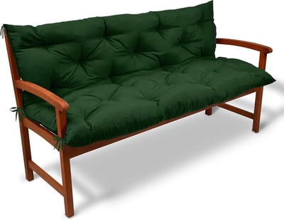 Beautissu Tuinbank kussen Flair BR - kussens voor tuinmeubelen 100 x 50 x 50 cm groen - zitkussen en rugkussen